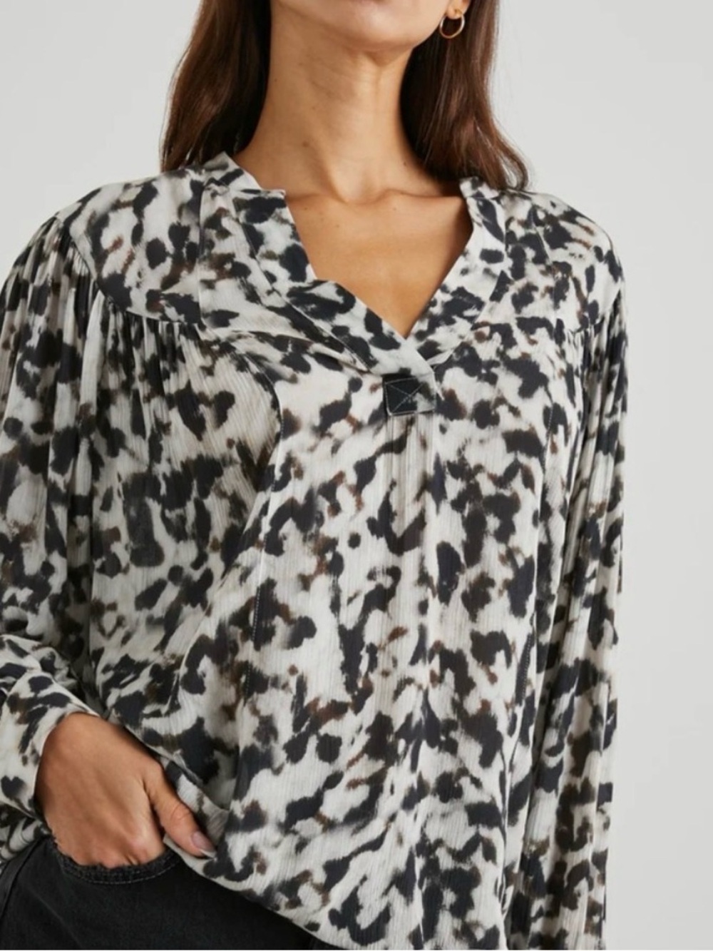 Rails Fable Top in Blurred Cheetah M